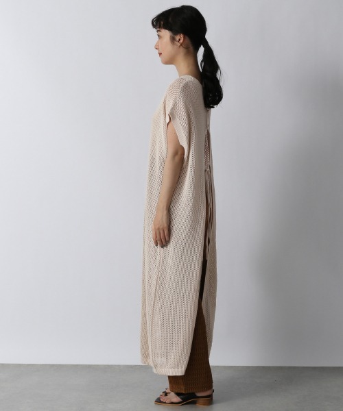 LOWRYS FARM(ローリーズファーム)の「メッシュニットワンピースSS 952206(ワンピース・レディース・グリーン/ブラック/アイボリー・FREE)」の7枚目の写真