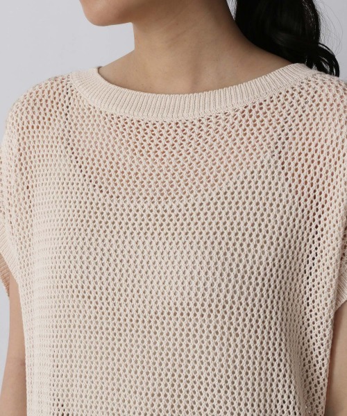 LOWRYS FARM(ローリーズファーム)の「メッシュニットワンピースSS 952206(ワンピース・レディース・グリーン/ブラック/アイボリー・FREE)」の6枚目の写真