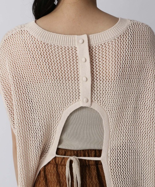 LOWRYS FARM(ローリーズファーム)の「メッシュニットワンピースSS 952206(ワンピース・レディース・グリーン/ブラック/アイボリー・FREE)」の12枚目の写真