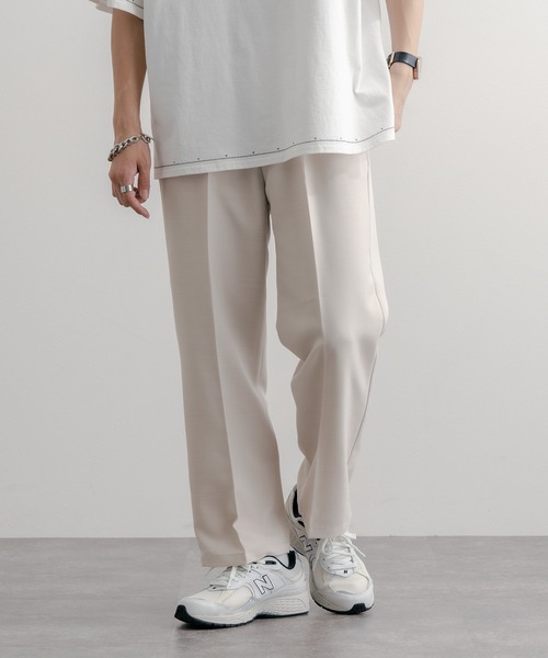 epnok（エプノック）の「リネンライクセミワイドテーパードパンツ（その他パンツ・メンズ・ブラック/グレイッシュブルー/ナチュラル・SMALL/MEDIUM/LARGE）」の3枚目の写真