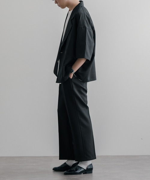 epnok（エプノック）の「リネンライクセミワイドテーパードパンツ（その他パンツ・メンズ・ブラック/グレイッシュブルー/ナチュラル・SMALL/MEDIUM/LARGE）」の4枚目の写真