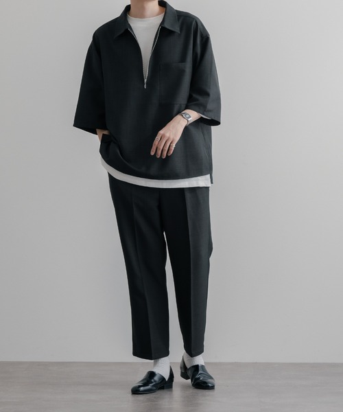 epnok（エプノック）の「リネンライクセミワイドテーパードパンツ（その他パンツ・メンズ・ブラック/グレイッシュブルー/ナチュラル・SMALL/MEDIUM/LARGE）」の8枚目の写真