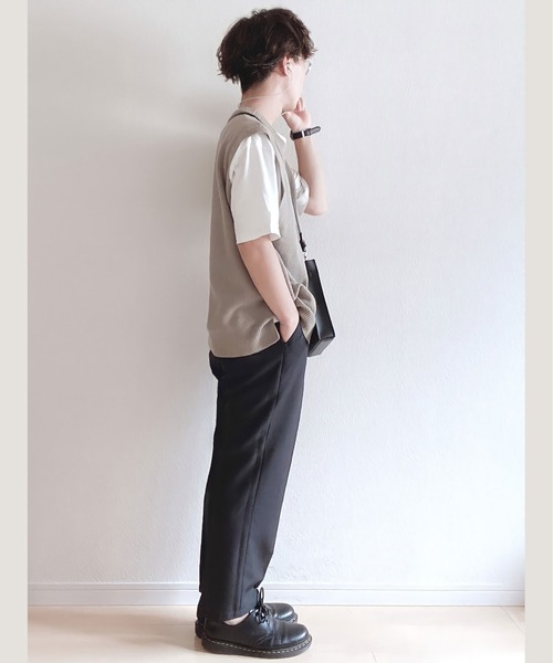 epnok（エプノック）の「リネンライクセミワイドテーパードパンツ（その他パンツ・メンズ・ブラック/グレイッシュブルー/ナチュラル・SMALL/MEDIUM/LARGE）」の18枚目の写真