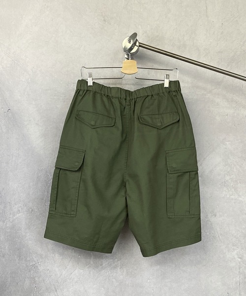 Beno(ビーノ)の「コットンツイル 6ポケット ワイド カーゴ ショートパンツ(カーゴパンツ・メンズ・オフホワイト/ブラック/ベージュ/オリーブ/ネイビー・S/M/L)」の8枚目の写真