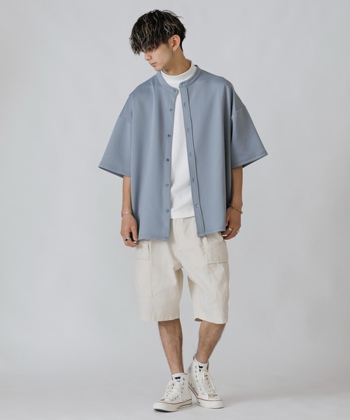 Beno(ビーノ)の「コットンツイル 6ポケット ワイド カーゴ ショートパンツ(カーゴパンツ・メンズ・オフホワイト/ブラック/ベージュ/オリーブ/ネイビー・S/M/L)」の20枚目の写真