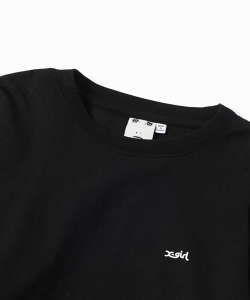 X-girl（エックスガール）の「LAYERED SLEEVE L/S TEE（Tシャツ/カットソー・レディース・ホワイト/ブラック/ベージュ・S/M）」の11枚目の写真