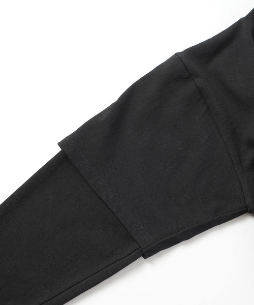 X-girl（エックスガール）の「LAYERED SLEEVE L/S TEE（Tシャツ/カットソー・レディース・ホワイト/ブラック/ベージュ・S/M）」の14枚目の写真