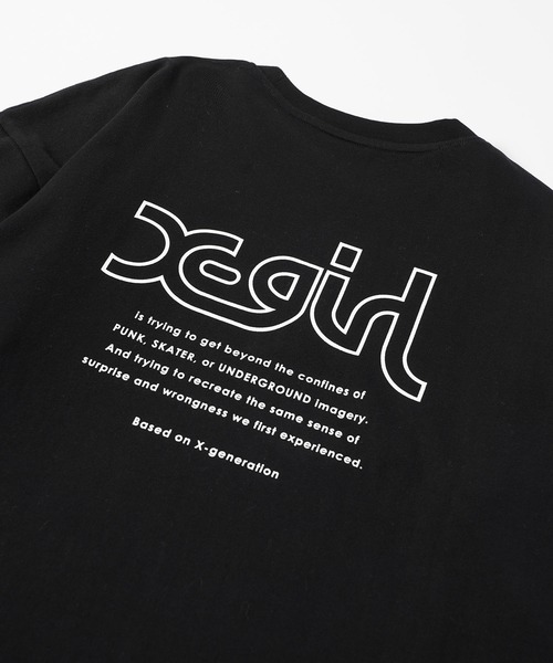 X-girl（エックスガール）の「LAYERED SLEEVE L/S TEE（Tシャツ/カットソー・レディース・ホワイト/ブラック/ベージュ・S/M）」の16枚目の写真