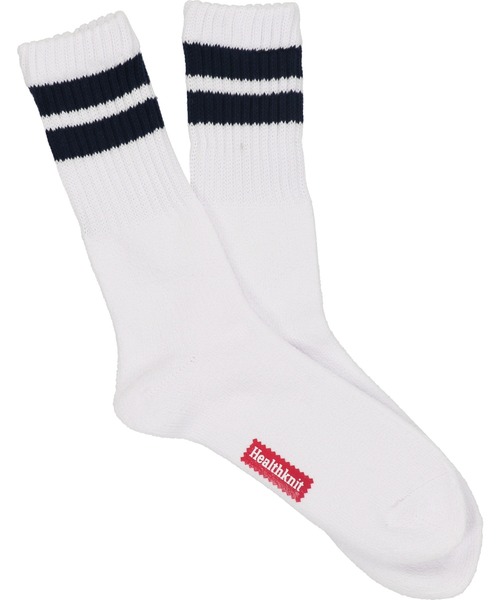 Healthknit（ヘルスニット）の「【Healthknit / ヘルスニット】3P 無地 シンカーラインソックス（ソックス/靴下・メンズ・ホワイト/ホワイト×ブラック・25-27）」の10枚目の写真