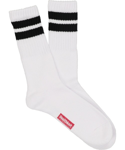 Healthknit（ヘルスニット）の「【Healthknit / ヘルスニット】3P 無地 シンカーラインソックス（ソックス/靴下・メンズ・ホワイト/ホワイト×ブラック・25-27）」の9枚目の写真