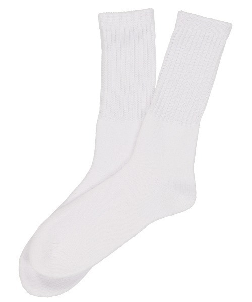 Healthknit（ヘルスニット）の「【Healthknit / ヘルスニット】3P 無地 シンカーラインソックス（ソックス/靴下・メンズ・ホワイト/ホワイト×ブラック・25-27）」の5枚目の写真