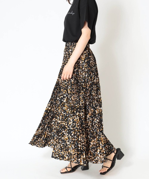 Jines(ジネス)の「プリントプリーツ/ガウチョパンツ(その他パンツ・レディース・キャメル/ホワイト系1/ブラック/ホワイト系2/ブラック系1・FREE)」の9枚目の写真