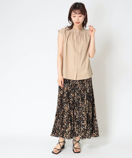 Jines(ジネス)の「プリントプリーツ/ガウチョパンツ(その他パンツ・レディース・キャメル/ホワイト系1/ブラック/ホワイト系2/ブラック系1・FREE)」の11枚目の写真