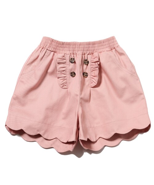 SHOO・LA・RUE（シューラルー）の「◆【90-140cm】スカラップショートパンツ（その他パンツ・キッズ・ベージュ/ネイビー/ピンク系・13/09/11/12/14/10）」の3枚目の写真