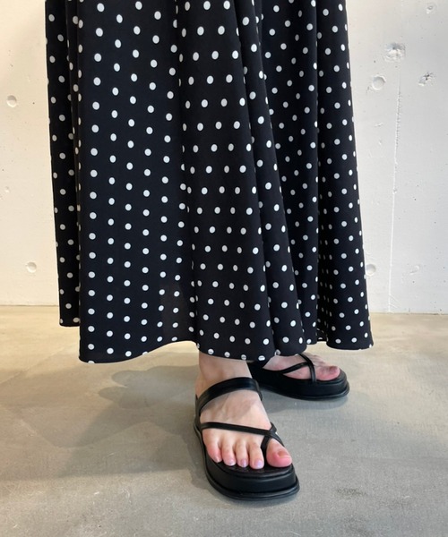 CAMILLE EAU（カミーユオー）の「ギャザーフレアスカート（スカート・レディース・オフホワイト/オリーブ/ドット・MEDIUM）」の11枚目の写真