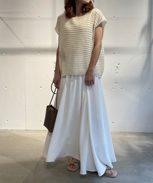 CAMILLE EAU（カミーユオー）の「ギャザーフレアスカート（スカート・レディース・オフホワイト/オリーブ/ドット・MEDIUM）」の10枚目の写真