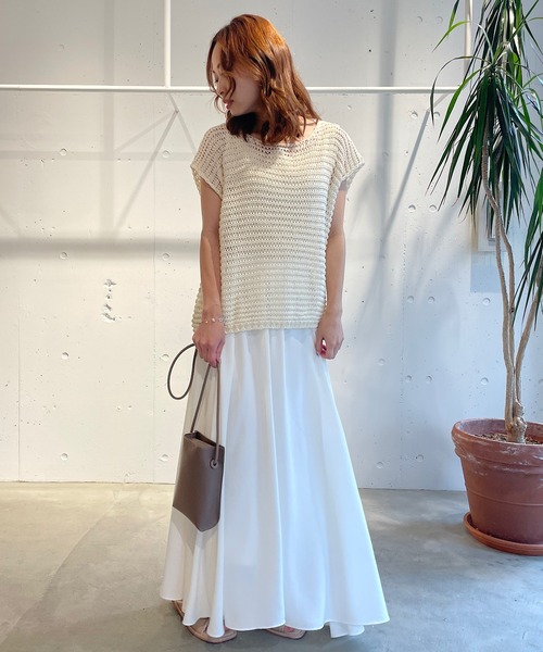 CAMILLE EAU（カミーユオー）の「ギャザーフレアスカート（スカート・レディース・オフホワイト/オリーブ/ドット・MEDIUM）」の13枚目の写真