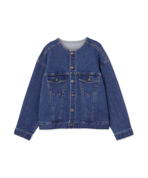 NATURAL BEAUTY BASIC（ナチュラルビューティーベーシック）の「ノーカラーＧジャン/0171255880（デニムジャケット・レディース・ネイビー・SMALL/MEDIUM）」の14枚目の写真