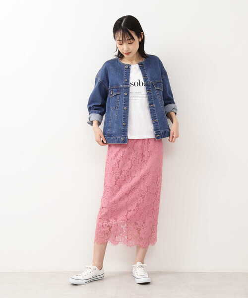 NATURAL BEAUTY BASIC（ナチュラルビューティーベーシック）の「ノーカラーＧジャン/0171255880（デニムジャケット・レディース・ネイビー・SMALL/MEDIUM）」の16枚目の写真