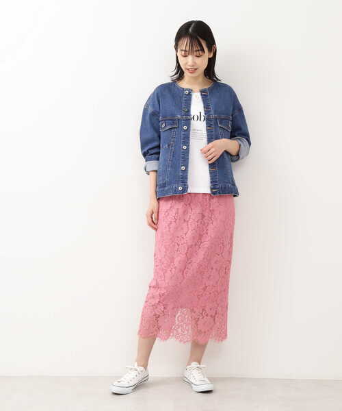 NATURAL BEAUTY BASIC（ナチュラルビューティーベーシック）の「ノーカラーＧジャン/0171255880（デニムジャケット・レディース・ネイビー・SMALL/MEDIUM）」の17枚目の写真