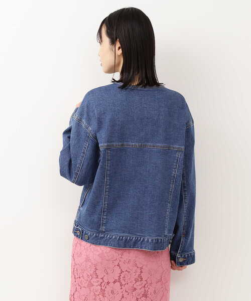 NATURAL BEAUTY BASIC（ナチュラルビューティーベーシック）の「ノーカラーＧジャン/0171255880（デニムジャケット・レディース・ネイビー・SMALL/MEDIUM）」の18枚目の写真