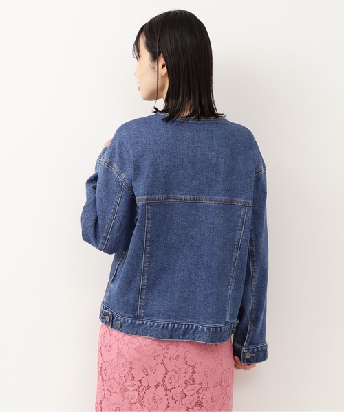 NATURAL BEAUTY BASIC（ナチュラルビューティーベーシック）の「ノーカラーＧジャン/0171255880（デニムジャケット・レディース・ネイビー・SMALL/MEDIUM）」の8枚目の写真