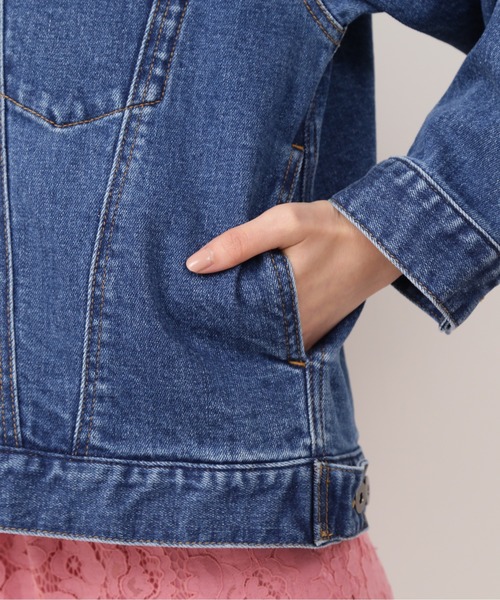 NATURAL BEAUTY BASIC（ナチュラルビューティーベーシック）の「ノーカラーＧジャン/0171255880（デニムジャケット・レディース・ネイビー・SMALL/MEDIUM）」の12枚目の写真