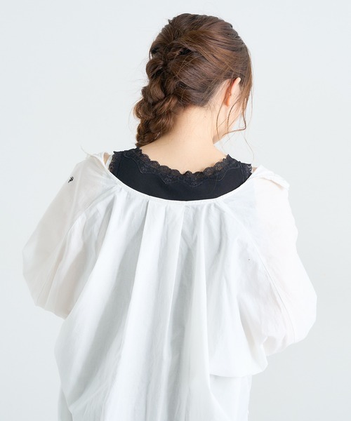 PUAL CE CIN（ピュアルセシン）の「ストレッチレースカップ付きインナー（タンクトップ・レディース・ブラック/オートミール/グレイッシュベージュ・FREE）」の15枚目の写真