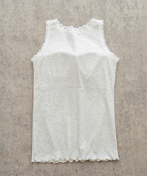 PUAL CE CIN（ピュアルセシン）の「ストレッチレースカップ付きインナー（タンクトップ・レディース・ブラック/オートミール/グレイッシュベージュ・FREE）」の17枚目の写真