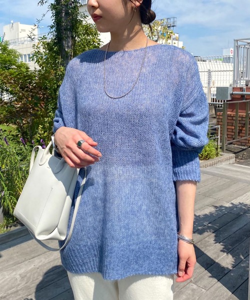 SHENERY（シーナリー）の「【WEB限定カラー：ミックス】モヘアプルオーバー（ニット/セーター・レディース・パープル/オフホワイト/ブルー/その他・FREE）」の3枚目の写真