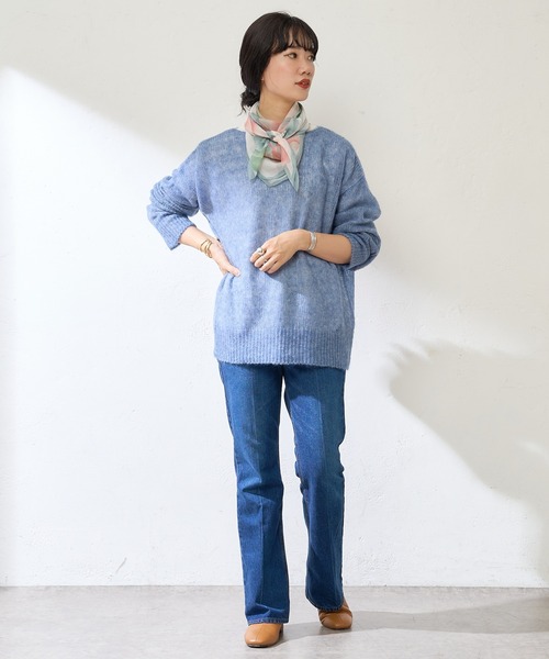 SHENERY（シーナリー）の「【WEB限定カラー：ミックス】モヘアプルオーバー（ニット/セーター・レディース・パープル/オフホワイト/ブルー/その他・FREE）」の12枚目の写真