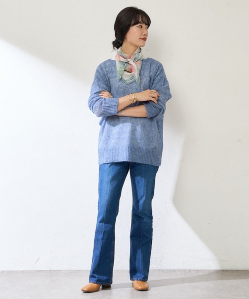 SHENERY（シーナリー）の「【WEB限定カラー：ミックス】モヘアプルオーバー（ニット/セーター・レディース・パープル/オフホワイト/ブルー/その他・FREE）」の14枚目の写真