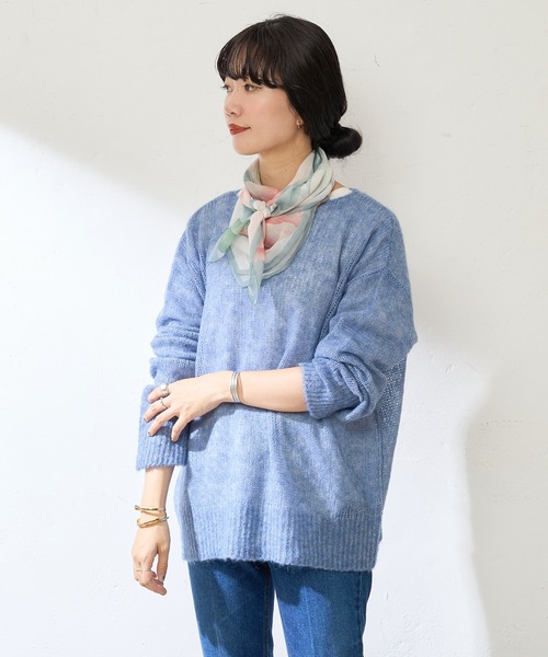 SHENERY（シーナリー）の「【WEB限定カラー：ミックス】モヘアプルオーバー（ニット/セーター・レディース・パープル/オフホワイト/ブルー/その他・FREE）」の6枚目の写真