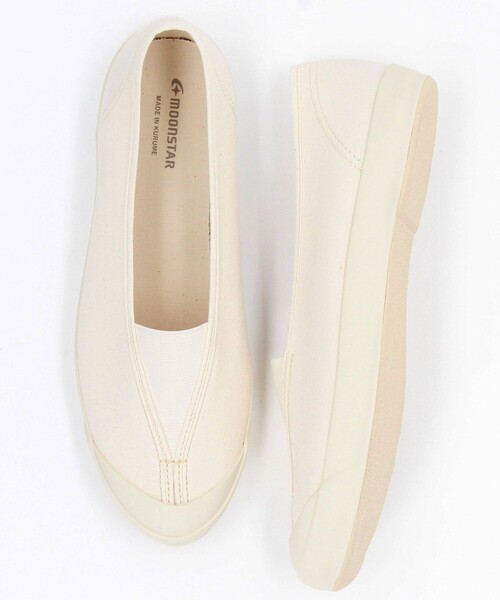 FREAK'S STORE（フリークスストア）の「FINE VULCANIZED/ファインバルカナイズ LITE BALLET/ライトバレエ(スリッポンスニーカー)（スニーカー・レディース・ブラック/ナチュラル・22cm/23.0cm/24.0cm）」の2枚目の写真