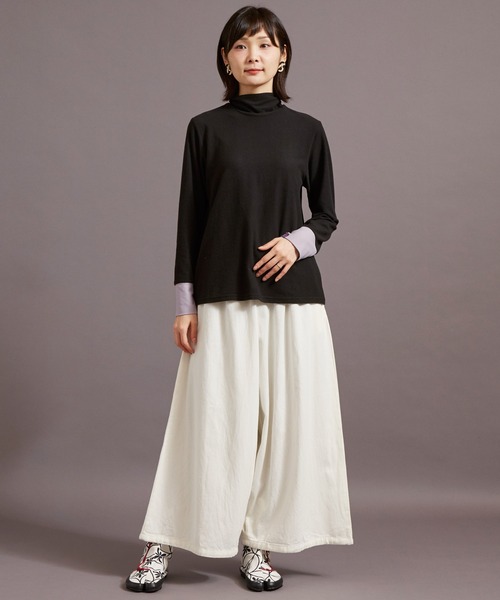 カヤ（カヤ）の「【カヤ】色合わせとっくり ハイネックトップス（Tシャツ/カットソー・レディース・ライトグレー/エンジ/スミクロ/ホワイト系その他・FREE）」の17枚目の写真