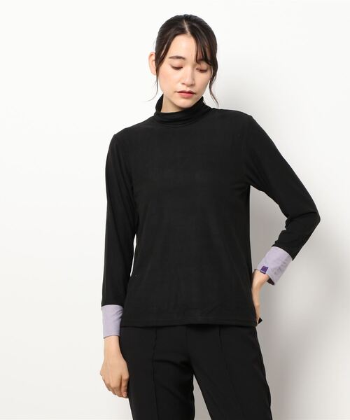 カヤ（カヤ）の「【カヤ】色合わせとっくり ハイネックトップス（Tシャツ/カットソー・レディース・ライトグレー/エンジ/スミクロ/ホワイト系その他・FREE）」の20枚目の写真