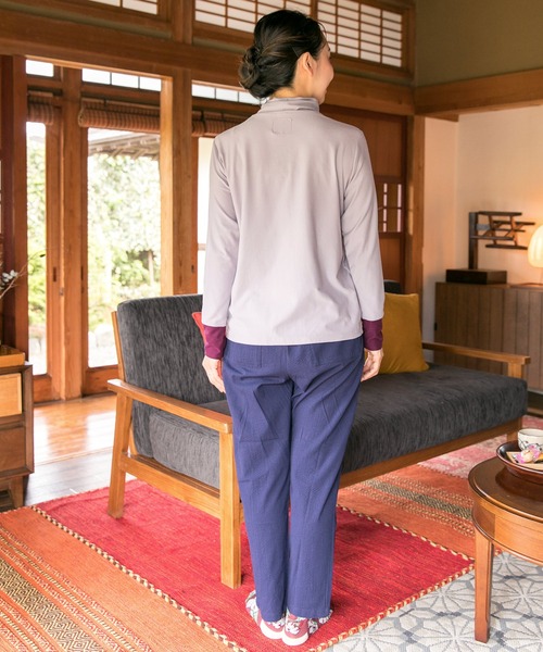 カヤ（カヤ）の「【カヤ】色合わせとっくり ハイネックトップス（Tシャツ/カットソー・レディース・ライトグレー/エンジ/スミクロ/ホワイト系その他・FREE）」の12枚目の写真