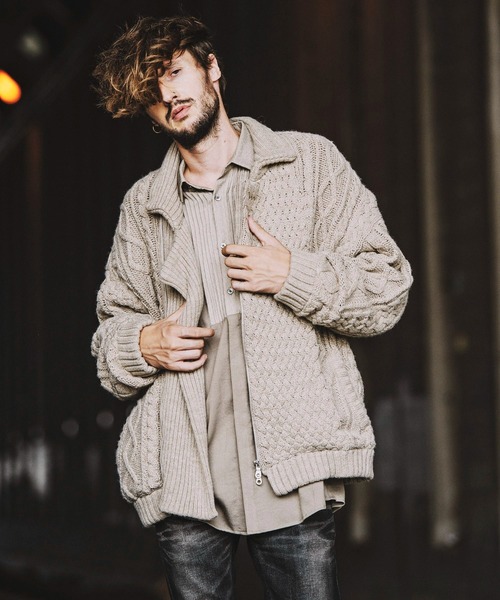 NO ID.(ノーアイディ)の「フロントタック切替ロングSH(シャツ/ブラウス・メンズ・ブラック/ベージュ/グレー・1/2)」の14枚目の写真