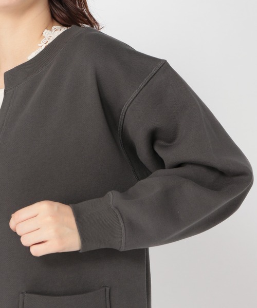 studio CLIP（スタディオクリップ）の「ヘヴィー裏毛着流しカーディガン（カーディガン/ボレロ・レディース・ライトグレー/スモーク/ブラウン・LARGE/MEDIUM）」の15枚目の写真