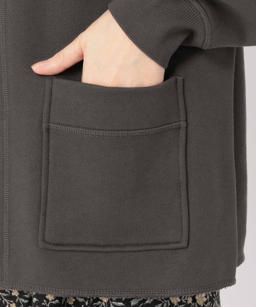 studio CLIP（スタディオクリップ）の「ヘヴィー裏毛着流しカーディガン（カーディガン/ボレロ・レディース・ライトグレー/スモーク/ブラウン・LARGE/MEDIUM）」の5枚目の写真