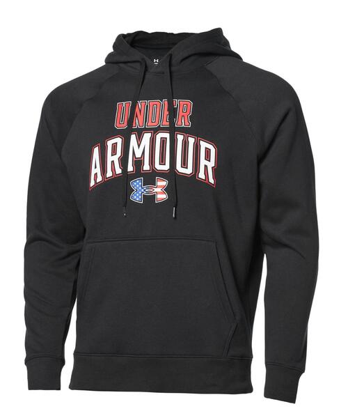 UNDER ARMOUR(アンダーアーマー)の「UAライバルフリース フーディー USフラッグ(トレーニング/メンズ)(スウェット・メンズ・グレー/ブラック・S/L/XXL/M/XL/3XL)」の4枚目の写真