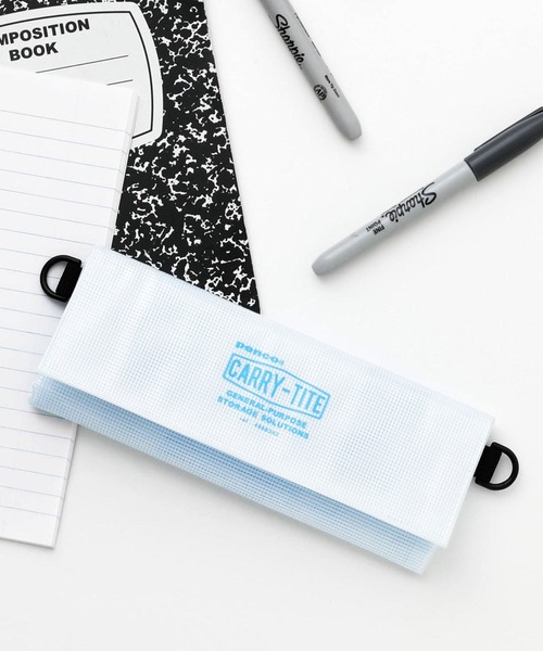 PENCO（ペンコ）の「penco ペンコ キャリータイトケース サコッシュ クリア M（ポーチ・メンズ・オレンジ/ライトブルー・FREE）」の5枚目の写真