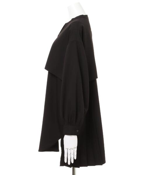 MLI'A（エムリア）の「Backプリーツレイヤー／シャツ（シャツ/ブラウス・レディース・ブラック/オフホワイト/ブルー/モカ・M）」の6枚目の写真