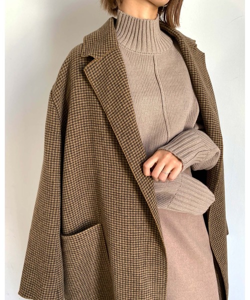 MLI'A（エムリア）の「チェックロングオーバーサイズコート（その他アウター・レディース・ベージュ系4・M）」の22枚目の写真