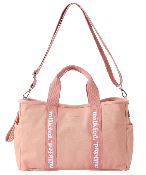 MILKFED.(ミルクフェド)の「TAPE LOGO MINI 2WAYBAG(ショルダーバッグ・レディース・ベージュ/ブラック/ホワイト/ライトピンク・ONE SIZE)」の19枚目の写真