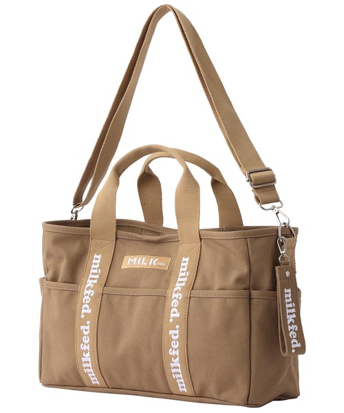 MILKFED.(ミルクフェド)の「TAPE LOGO MINI 2WAYBAG(ショルダーバッグ・レディース・ベージュ/ブラック/ホワイト/ライトピンク・ONE SIZE)」の7枚目の写真