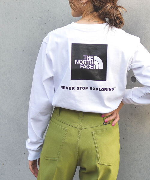Ray BEAMS（レイビームス）の「【WEB限定】THE NORTH FACE / Back Logo Long sleeve Tee（Tシャツ/カットソー・レディース・ホワイト/ブラック・MEDIUM）」の4枚目の写真