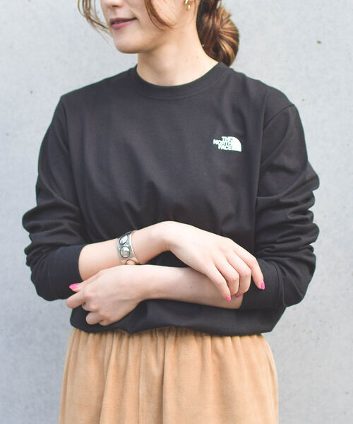 Ray BEAMS（レイビームス）の「【WEB限定】THE NORTH FACE / Back Logo Long sleeve Tee（Tシャツ/カットソー・レディース・ホワイト/ブラック・MEDIUM）」の6枚目の写真