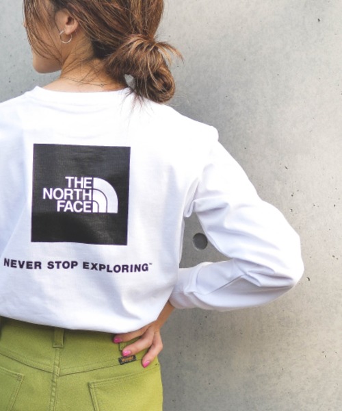 Ray BEAMS（レイビームス）の「【WEB限定】THE NORTH FACE / Back Logo Long sleeve Tee（Tシャツ/カットソー・レディース・ホワイト/ブラック・MEDIUM）」の2枚目の写真