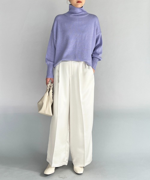 PICCIN（ピッチン）の「バックスリットセーター（ニット/セーター・レディース・オフホワイト/ブルー/ラベンダー/ピンクベージュ・M）」の20枚目の写真